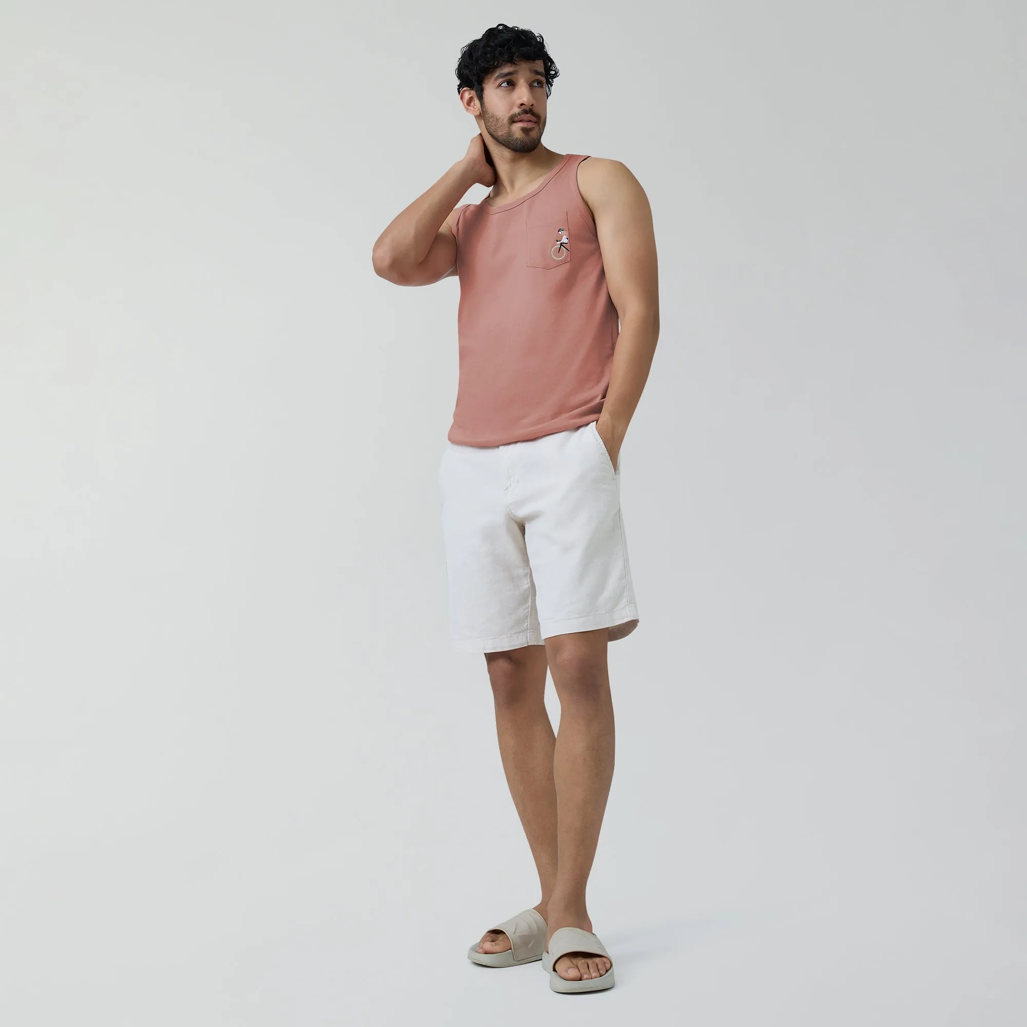 Renew Combed Cotton Tank Tops Pink Punch