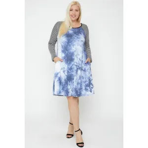 Round Neck Tie Dye Dress