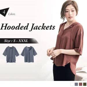 SHORT SLEEVE HOODED SHIRTS JACKETS