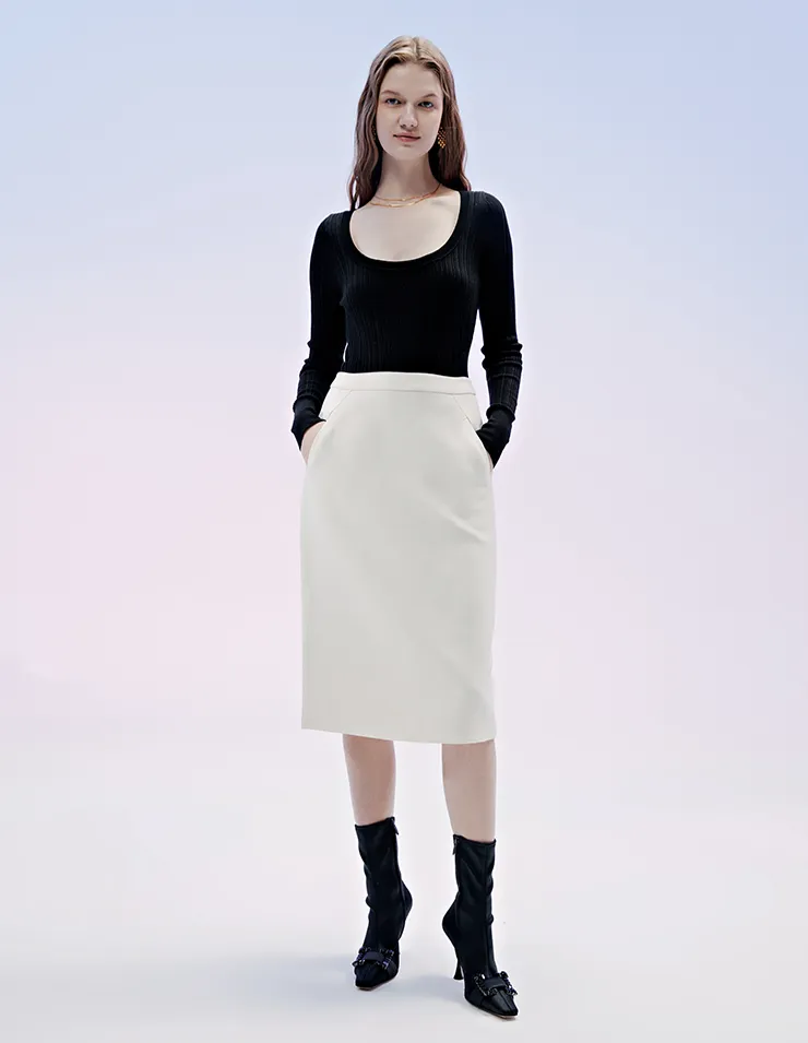 SILKINC Silk-Wool Skirt