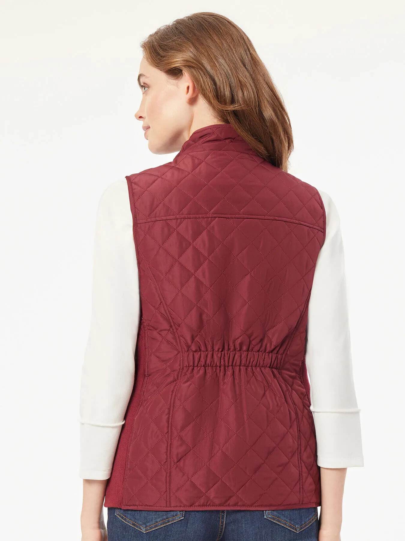 Snap Front Patch Pocket Quilted Vest