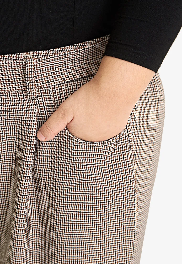 Syren Houndstooth Belted Work Pants