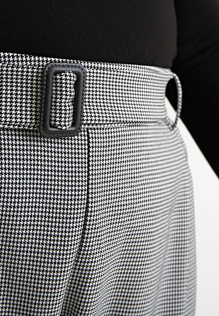 Syren Houndstooth Belted Work Pants