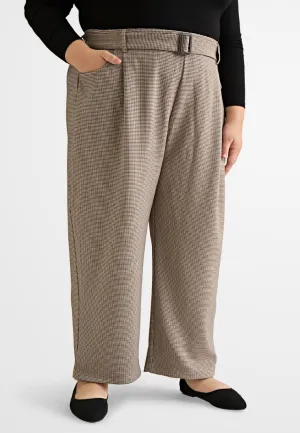 Syren Houndstooth Belted Work Pants