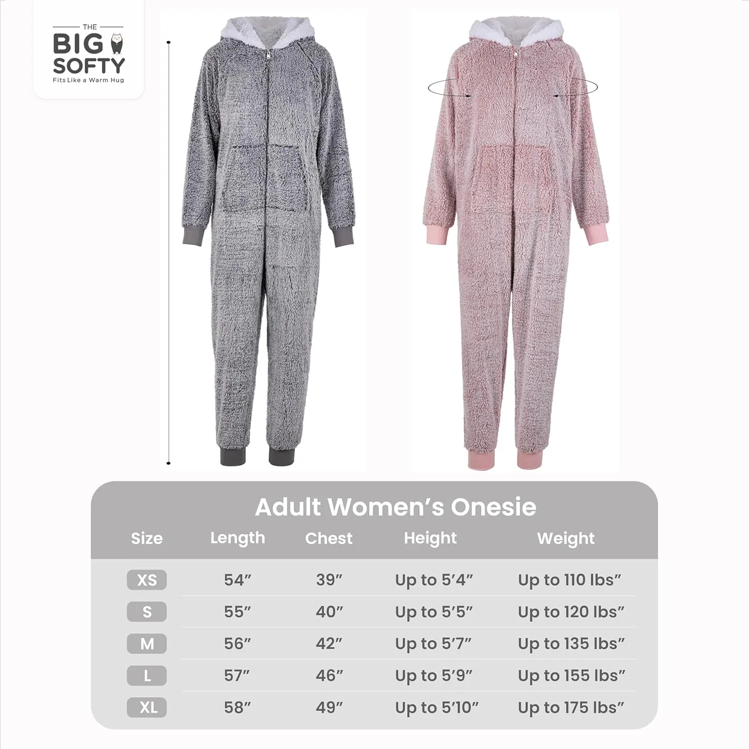 Teddy Fleece Adult Onesie Pajamas for Women Medium Pink