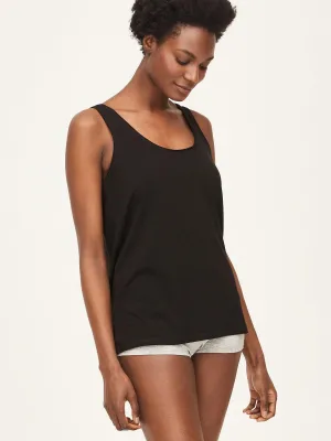 The Bamboo Base Layer Vest Top - Black