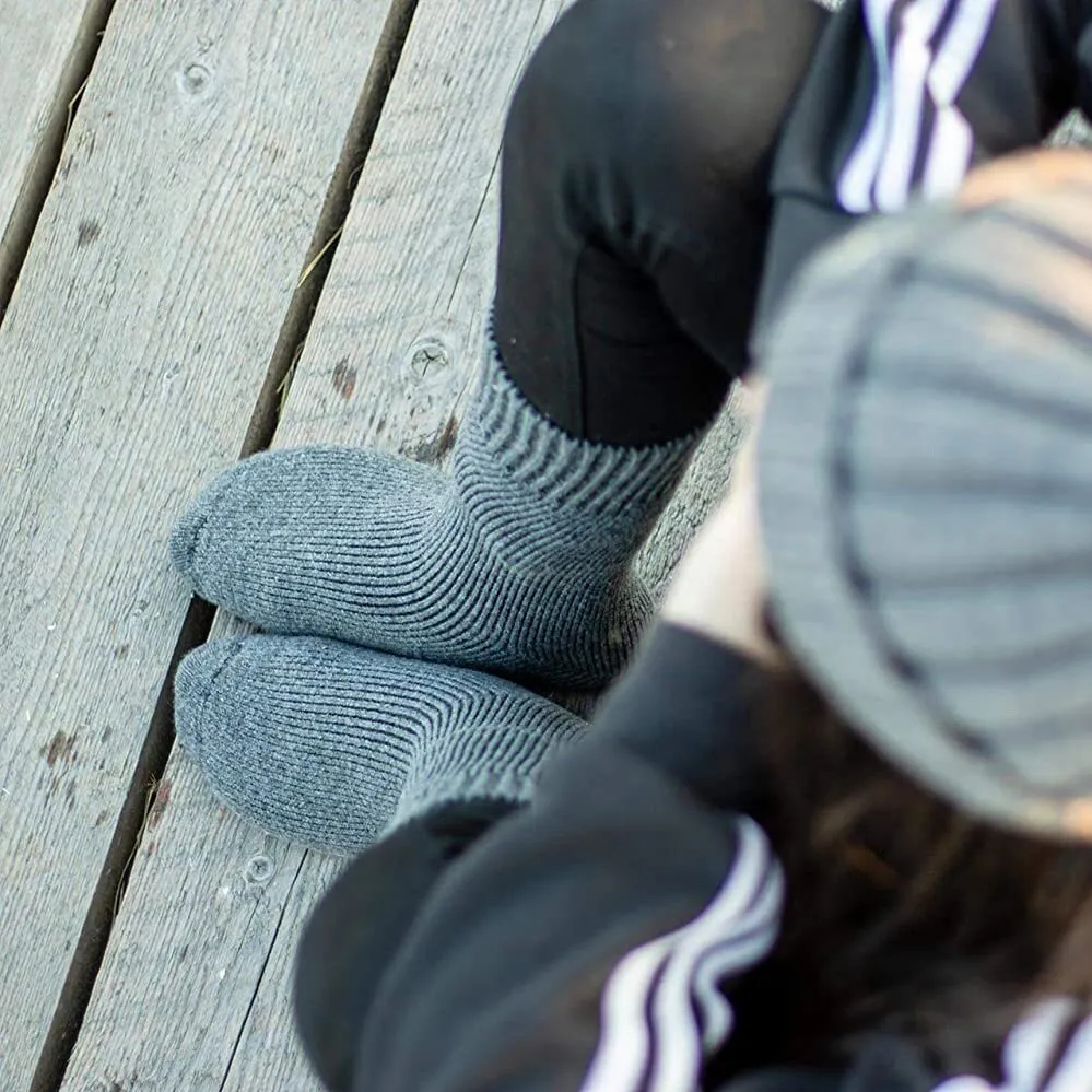 Ultra Warm Finnish Wool Socks - Charcoal Grey