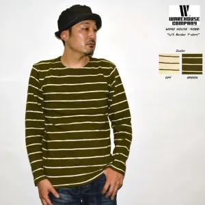 WARE HOUSE "4088" L/S Border T-shirt