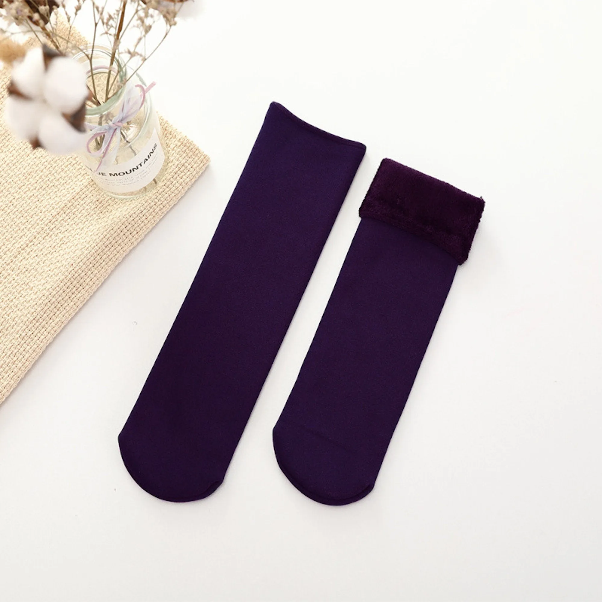 Warm Cozy Thick Velvet Lined Socks