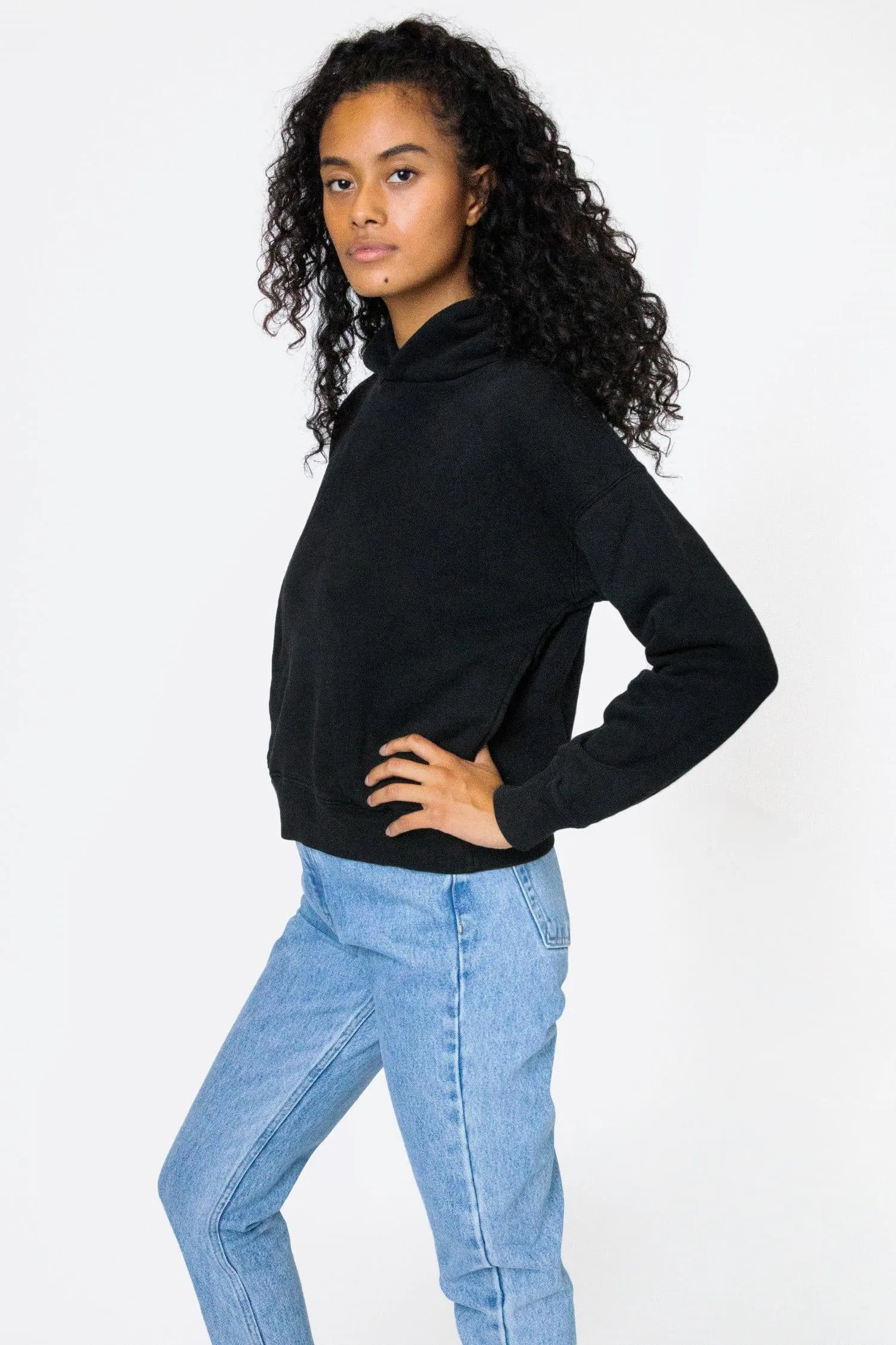 WF369GD - Puffy Heavyweight Fleece Cropped Hoodie