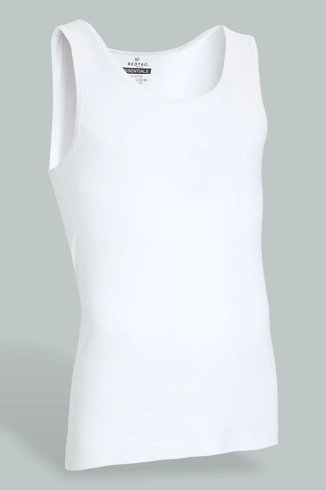 White Sleeveless Vest For Men