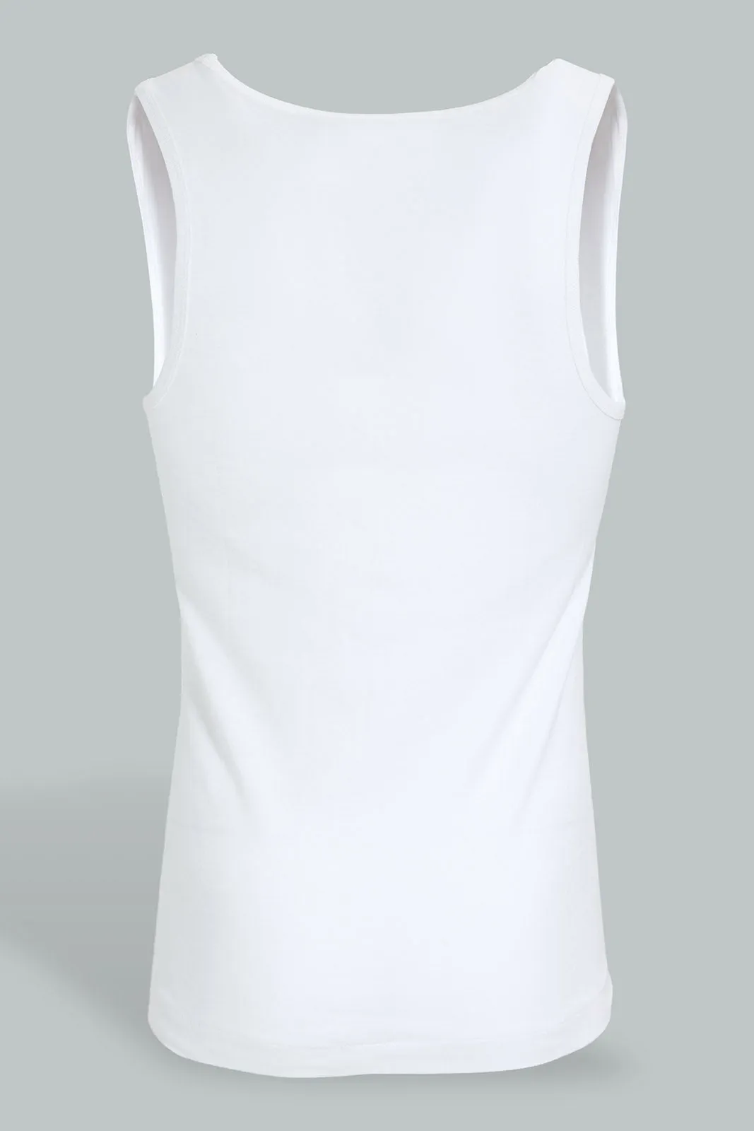 White Sleeveless Vest For Men