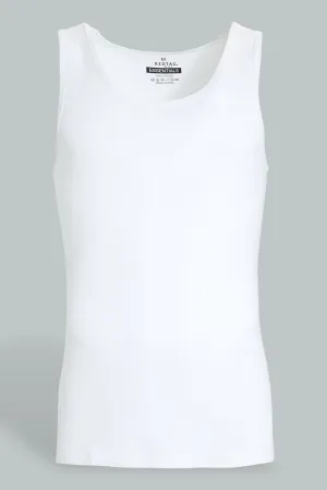 White Sleeveless Vest For Men