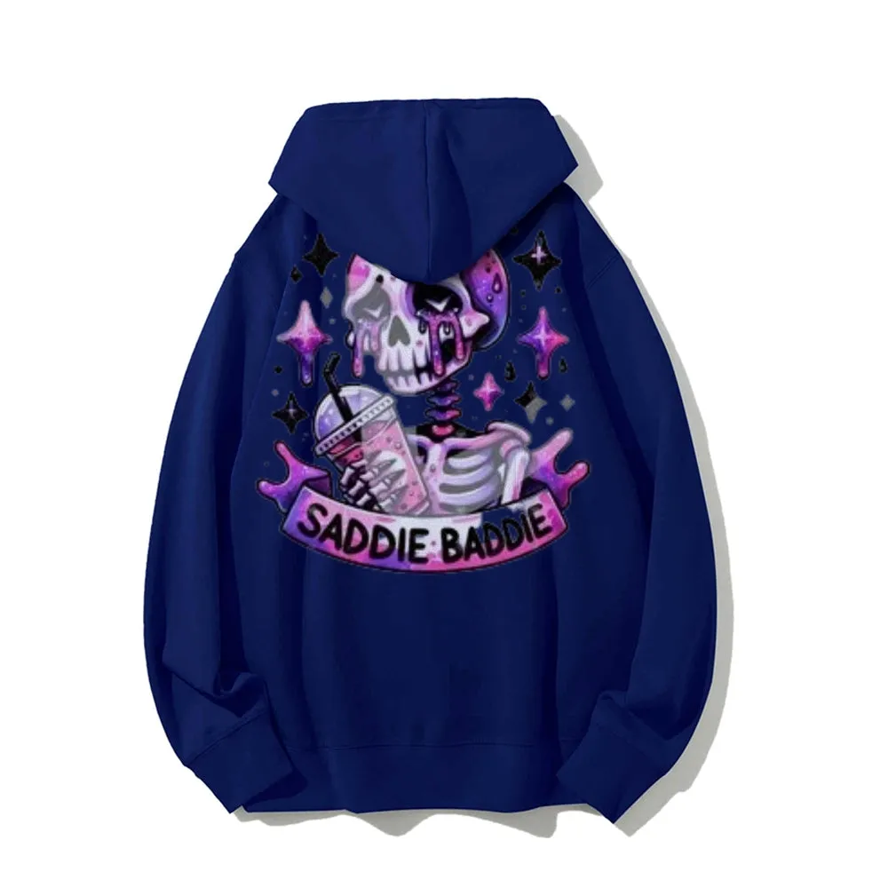 Women Cute Saddie Baddie Graphic Hoodies