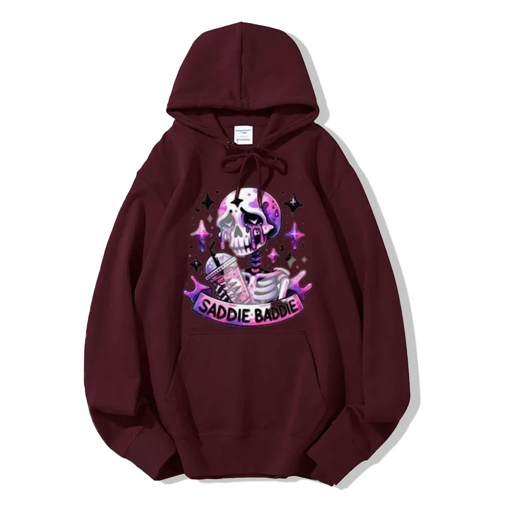 Women Cute Saddie Baddie Graphic Hoodies