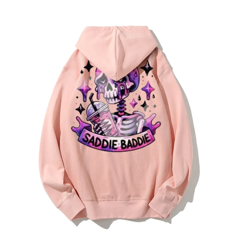 Women Cute Saddie Baddie Graphic Hoodies