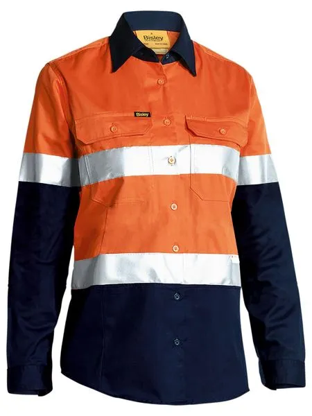 Women’s Taped Hi Vis Cool Lightweight Drill Shirt - BL6696T