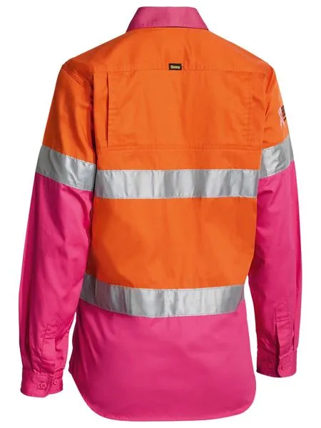 Women’s Taped Hi Vis Cool Lightweight Drill Shirt - BL6696T