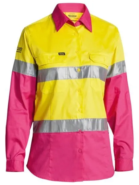 Women’s Taped Hi Vis Cool Lightweight Drill Shirt - BL6696T