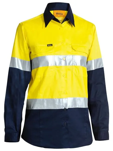 Women’s Taped Hi Vis Cool Lightweight Drill Shirt - BL6696T