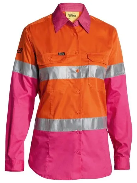 Women’s Taped Hi Vis Cool Lightweight Drill Shirt - BL6696T