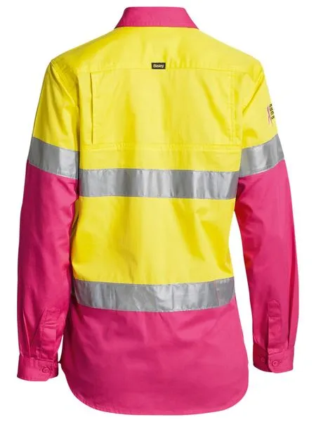 Women’s Taped Hi Vis Cool Lightweight Drill Shirt - BL6696T