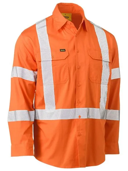 X Taped Biomotion Hi Vis Cool Lightweight Drill Shirt - BS6166XT