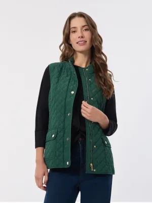 Zip-Front Quilted Vest