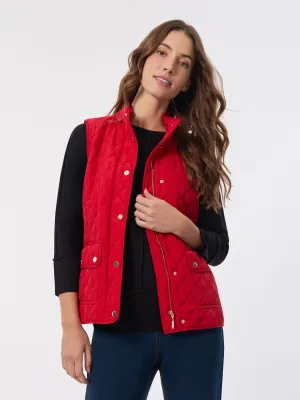 Zip-Front Quilted Vest