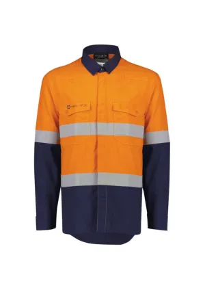 ZW180 Mens Lightweight Ripstop Spliced Shirt